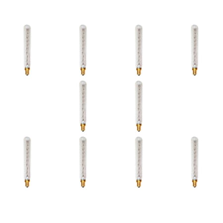 Bulbrite Incandescent T6.5 Candelabra Screw Base E12 Light Bulb, 9W, Clear, 10PK 861052